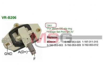 Регулятор генератора IB381 MOBILETRON VRB206