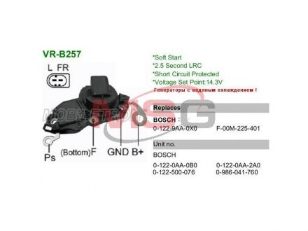 Регулятор генератора IB201 MOBILETRON VRB257
