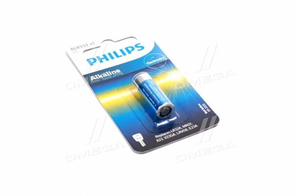 Батарейка 8LR932 - 12.0V 1-blister (LR23A / 8LR23) - Alkaline B1 PHILIPS 8LR932/01B (фото 1)