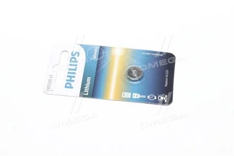 Батарейка CR1220 - 3.0V coin 1-blister (12.5 x 2.0) - Lithium B1 PHILIPS CR1220/00B