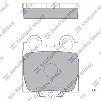 Комплект гальмівних колодок - дискові SANGSIN Hi-Q (SANGSIN) SP1554