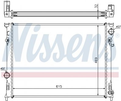 Радіатор охолоджування NISSENS 61014A