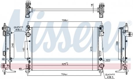 Радіатор ALFA MITO(08-)1.3 JTDM(+)[OE 51863820] NISSENS 617864