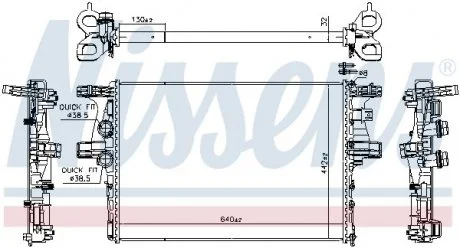 Радіатор охолодження двигуна NISSENS 61988