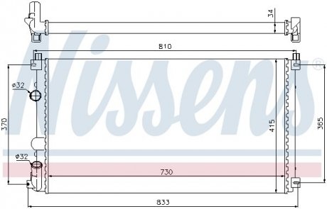 Радіатор системи охолодження NISSENS 63819