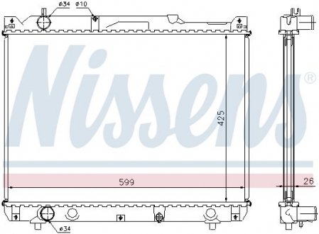 Радіатор SZ ESCUDO(97-)2.0 HDi(+)[OE 17700-68DA0] NISSENS 64196A