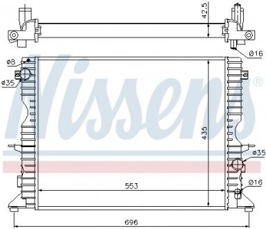 Радіатор охолоджування NISSENS 64311A