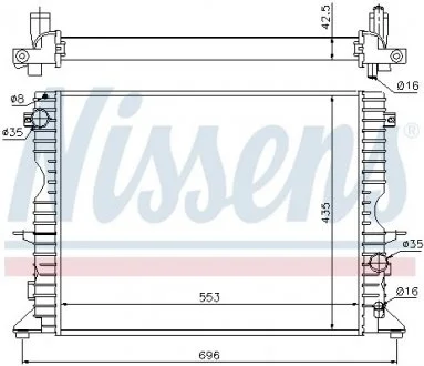 Радіатор охолоджування NISSENS 64311A
