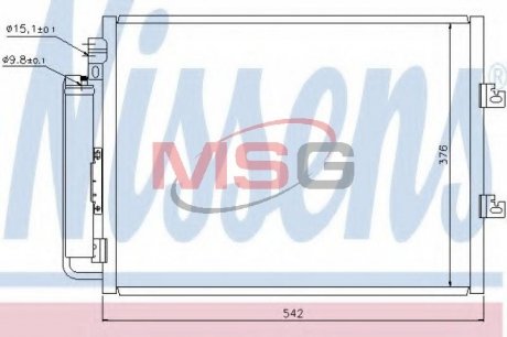 Конденсер RN TWINGO II(07-)1.2 i(+)[OE 82 00 448 252] NISSENS 940126