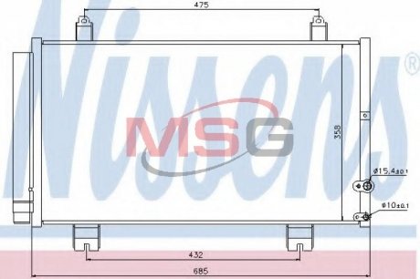 Конденсер LS GS 300(+)[OE 88460-30871] NISSENS 940261 (фото 1)