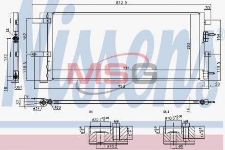 Конденсер FORD MONDEO V (CNG) (14-) 1.0 EcoBoost NISSENS 940626