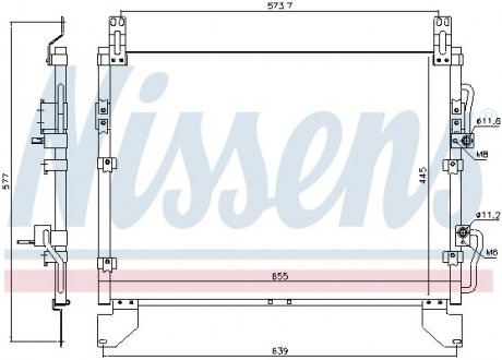 Конденсер SSANG YONG REXTON (02-) 2.7 Xdi NISSENS 940805