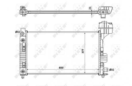 Радиатор охлаждения MB A-Class (W168) 97-04 (M166) NRF 54718