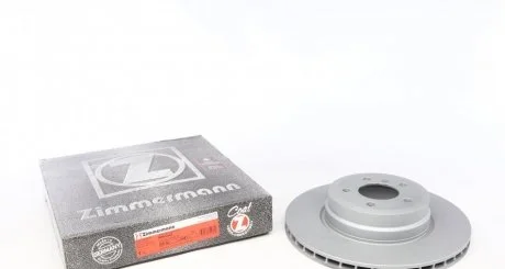 Диск гальмівний (задній) BMW X5 (E70/F15/F85)/X6 (E71,E72,F16) 06- (345x24) (з покриттям) (вентил.) ZIMMERMANN 150.3451.20
