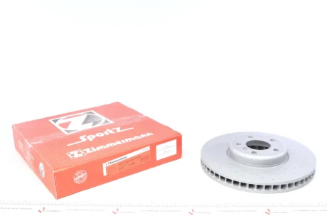 Диск гальмівний (передній) BMW 5 (F10)/ 7 (F01/F0/F03/F04) 09- (348x36) (R) (з отворами) (вент.) ZIMMERMANN 150.3479.52