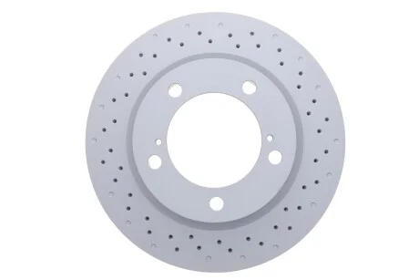 Диск гальмівний (передній) Toyota Land Cruiser 200/Lexus LX 07- (340х32) (з покриттям) (з отвором) (вент) ZIMMERMANN 590.2816.52