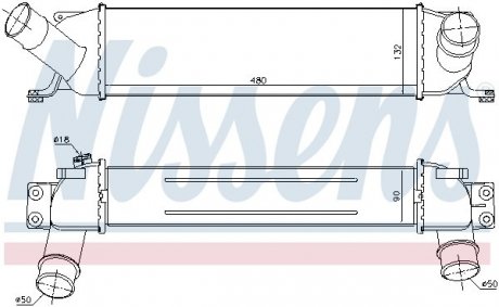 Интеркулер HY H1(07-)2.5 TCI(+)[OE 281904A481] NISSENS 96458