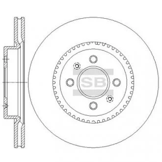 Диск гальмівний HI-Q Hi-Q (SANGSIN) SD2043