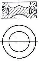 Поршень в комплекті на 1 циліндр, 2-й ремонт (+0,50) NURAL 87-432307-00