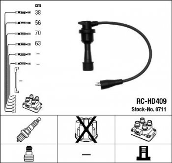 Комплект проводів запалення RC-HD409 NGK 0711 (фото 1)