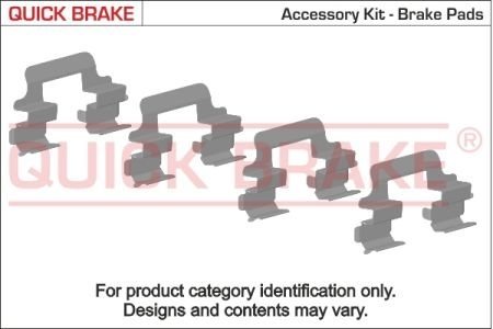 Монтажний компл.,гальм.колодки QB109-1601 QUICK BRAKE 109-1601