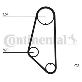 Комплект ГРМ, пас+ролик+помпа CT 732 WP1 Contitech CT732WP1