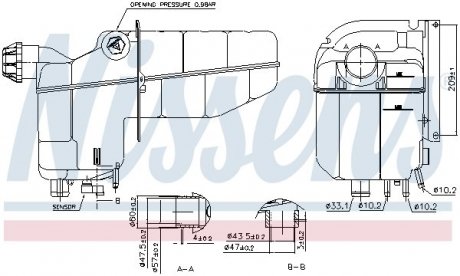 Компенсаційний бак, охолоджуюча рідина NS NISSENS 996020