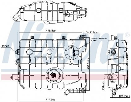 Компенсаційний бак, охолоджуюча рідина NS = 996021 NISSENS 996058