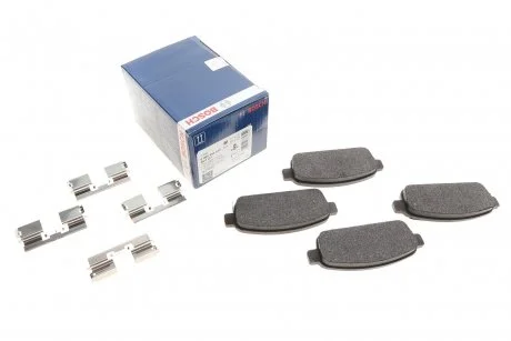 Колодки гальмівні (задні) Opel Astra J 1.4 Turbo 12- (з прижимною пластиною) BOSCH 0 986 494 634