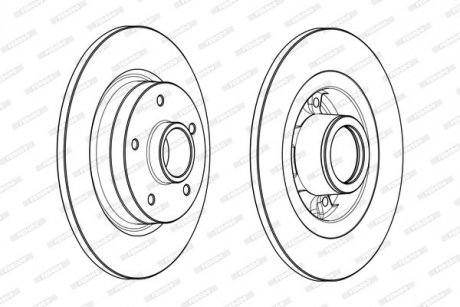 Гальмівний диск з підшипником FERODO DDF1731-1