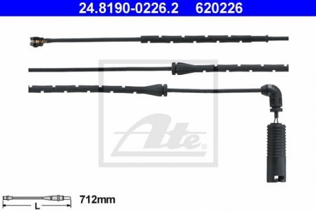 Датчик зносу,гальм.колодки ATE 24.8190-0226.2