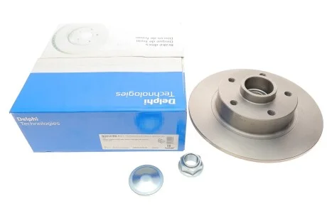 Диск гальмівний (задній) Renault Megane 08- (260x8) (+ABS) (з підшипником) Delphi BG9137RS