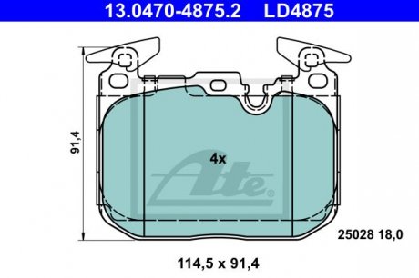 Тормозные колодки ATE 13.0470-4875.2