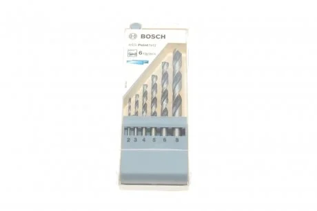 Набір свердл HSS PointTeQ (2-8mm) К-кт 6 шт BOSCH 2 608 577 346