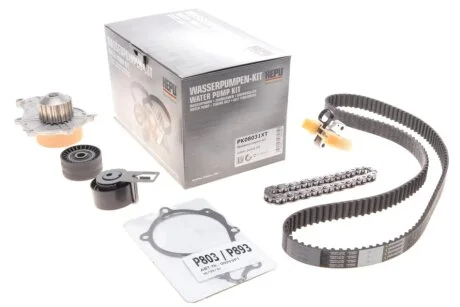 Комплект ГРМ + помпа Citroen Berlingo/Jumpy 1.6HDi 10- (141x25.4) (+ ланцюг і натяжник маслонасоса) HEPU PK08031XT