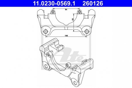 Кронштейн супорта ATE 11.0230-0569.1