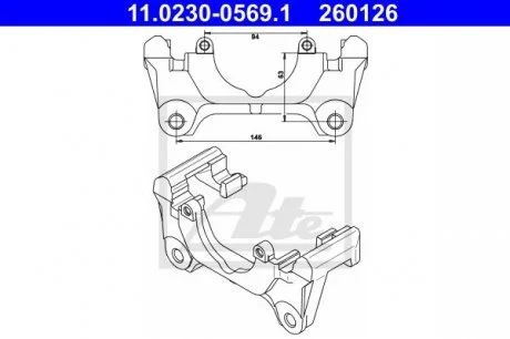 Скоба гальмівного супорта ATE 11.0230-0569.1