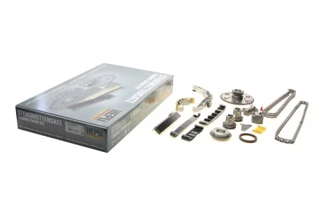 Комплект ланцюга ГРМ Nissan Pathfinder 2.5D 05- (ланцюг, натяжник, шестерня) HEPU 21-0437