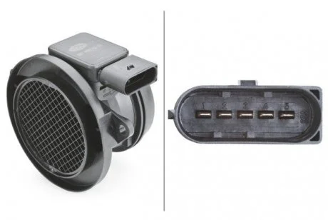 Витратомір повітря (5 конт.) MB C,E-class (W203/W211) 1.8/1.8CNG 02-11 8ET009142-351 HELLA 8ET 009 142-351