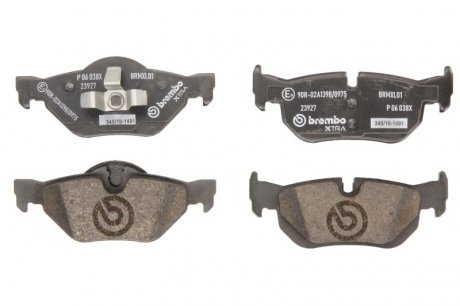 Гальмівні колодки, тюнінг BREMBO P 06 038X (фото 1)