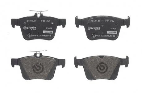 Комплект гальмівних колодок з 4 шт. дисків BREMBO P 85 124X