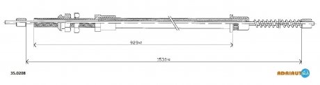 Трос зупиночних гальм AD35.0208 ADRIAUTO 35.0208