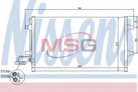 Конденсер VOLVO C 30(06-)1.6 D(+)[OE 30647932] NISSENS 940086 (фото 1)