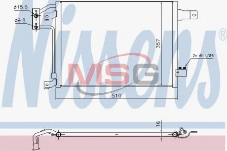 Радіатор кондиціонера NIS NISSENS 940442