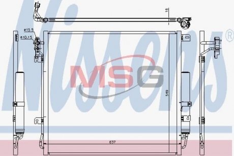 Радіатор кондиціонера NIS NISSENS 940485