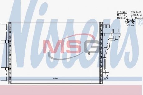 Радіатор кондиціонера NIS NISSENS 940607