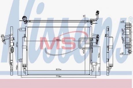 Радіатор кондиціонера NIS NISSENS 940481