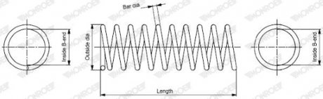 Задня пружина підвіски MONSE2453 MONROE SE2453
