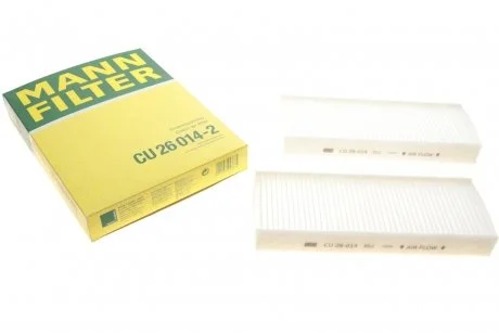 Фільтр салону Opel Astra L 21-/Peugeot 308 13-/408 22-/508 18- (к-кт 2 шт.) MANN CU 26 014-2