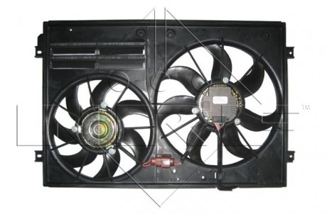 Вентилятор радиатора VW Caddy 1.9/2.0TDI 295mm (с диффузором) NRF 47387